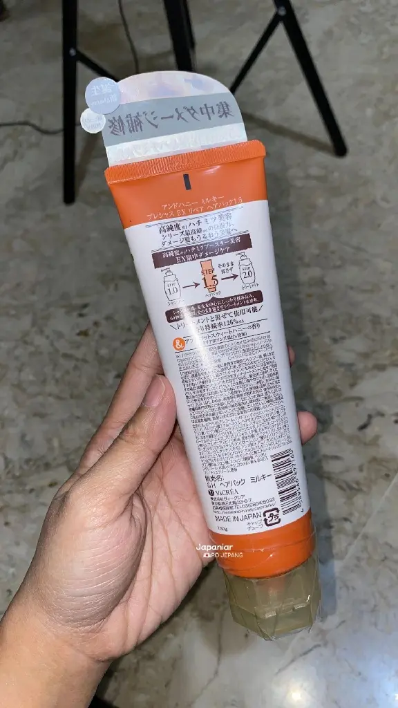 &honey Milky Precious EX Repair Hair Pack Step 1.5 (130g) Masker Perawatan Intensif Rambut Rusak Parah (2).webp